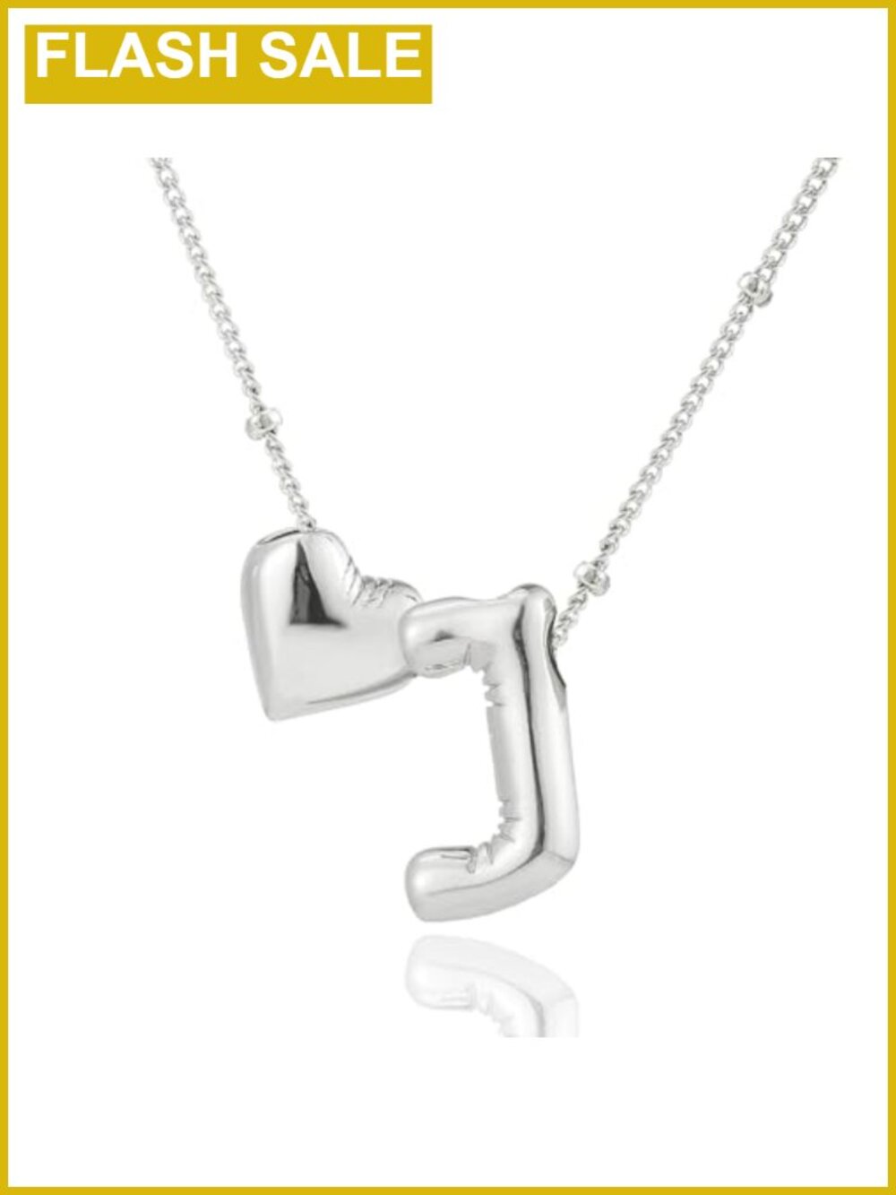 14k Gold Plated Initial Heart Pendant Necklace Dainty Letter J Charm
